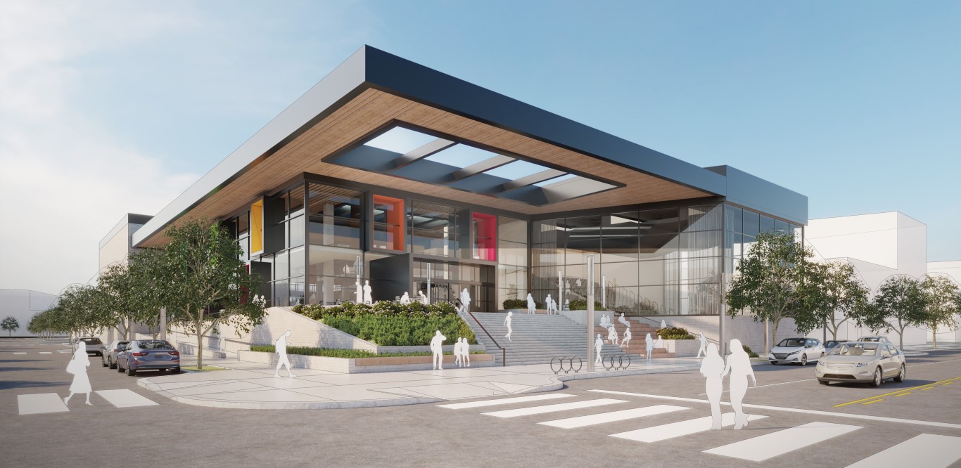 ComCtr V01 Exterior 1pt RENDER Gemiddeld